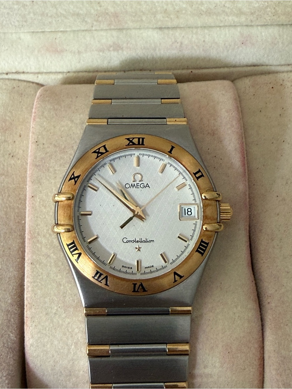 Omega Constellation Two-Tone Gold and Silver Bracelet Watch